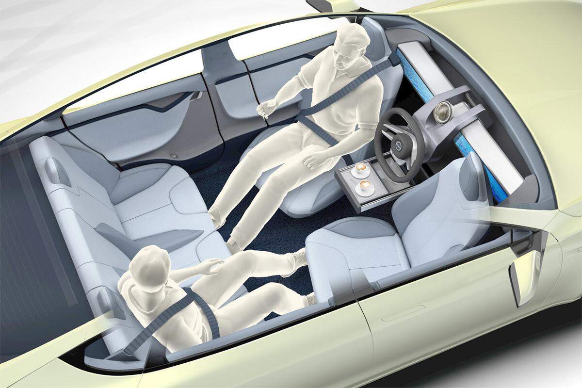 Das Schweizer Unternehmen Rinspeed präsentiert mit dem XchangE die Vision vom autonomen Fahren.