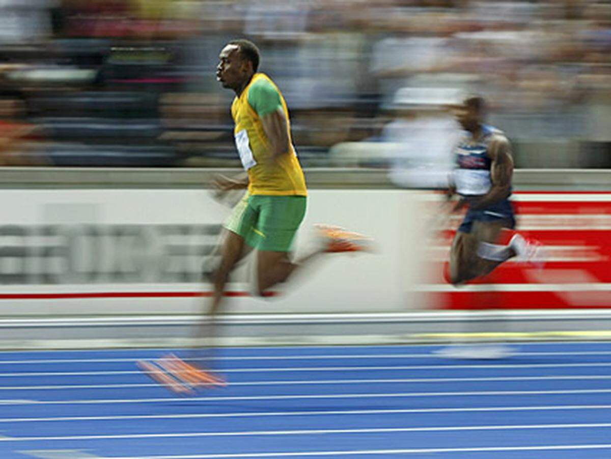 Weltrekord über 200 Meter in 19,19 Sekunden bei der WM in Berlin.