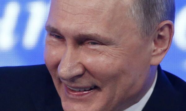 Russian President Putin attends his annual end-of-year news conference in Moscow