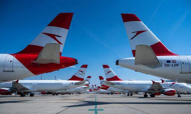 Die Flugzeuge der AUA sind zurzeit allesamt am Flughafen Wien geparkt.