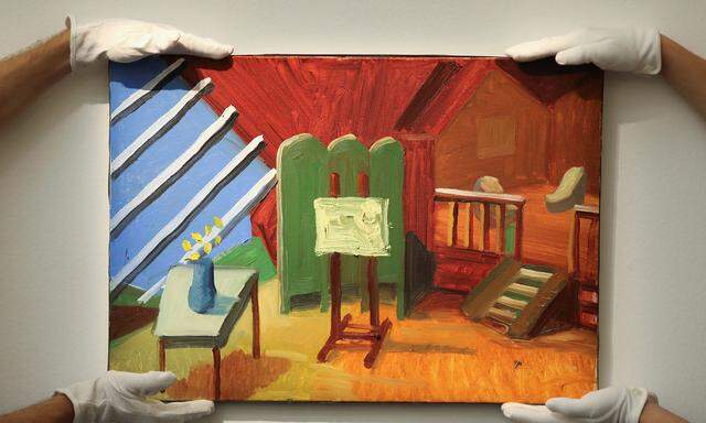 David Hockney's "Bridlington Studio Interior" kam heuer in London zur Versteigerung