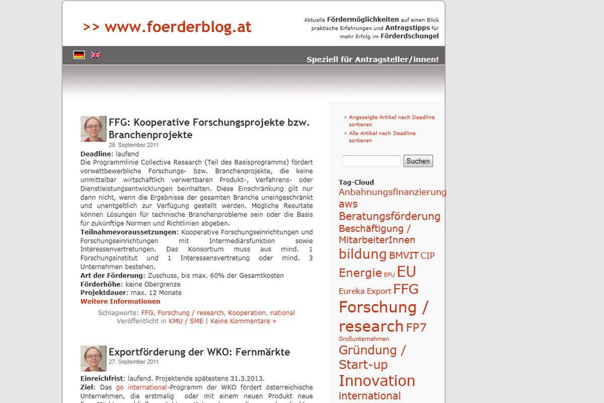 Preise und Förderungen für (Kreativ-)Unternehmer gibt es sowohl in Österreich als auch international nicht wenige: Den rechten Überblick zu bekommen fällt freilich mitunter schwer. Der Feed des Förderblogs, den die Initiatorinnen der Initiative Förderpool ständig aktualisieren, versorgt häppchenweise mit Neuigkeiten und Infos >> Förderblogs