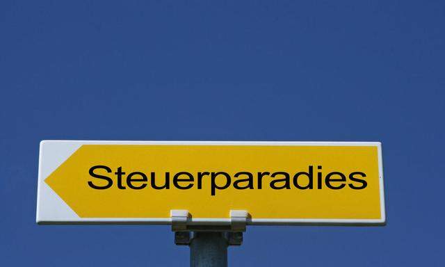 Schild Steuerparadies