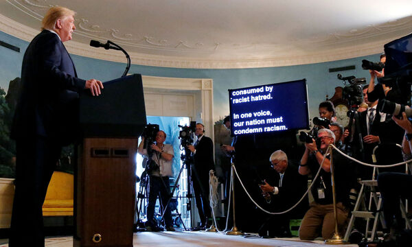 Trump spricht nach Massaker zur Presse