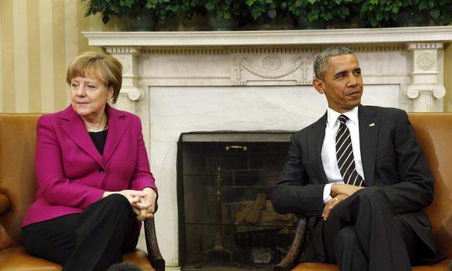 Obama meets German Chancellor Angela Merkel at the White House in Washington