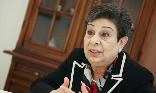 Die palästinensische Politikerin Ashra.