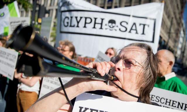 Demo gegen die Verlaengerung von Glyphosat