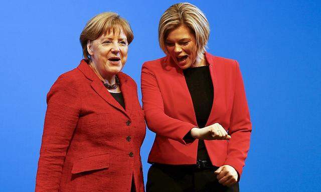 Kanzlerin Merkel mit Spitzenkandidatin Julia Klöckner