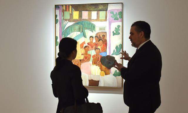 Das Gemälde "Rivalen" von Diego Rivera aus der Rockefeller-Sammlung wurde um 9,8 Millionen Dollar versteigert und ist damit das teuerste Gemälde eines südamerikanischen Künstlers.