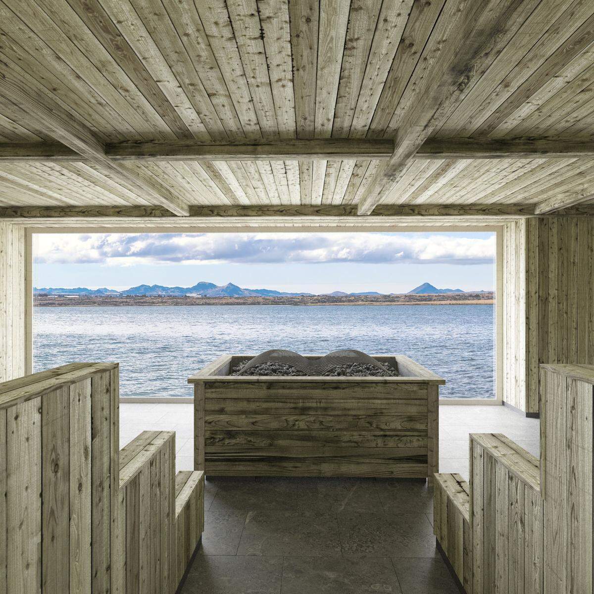 Auch eine Sauna mit Meerblick und ein Becken mit kaltem Wasser werden zur Ausstattung gehören.