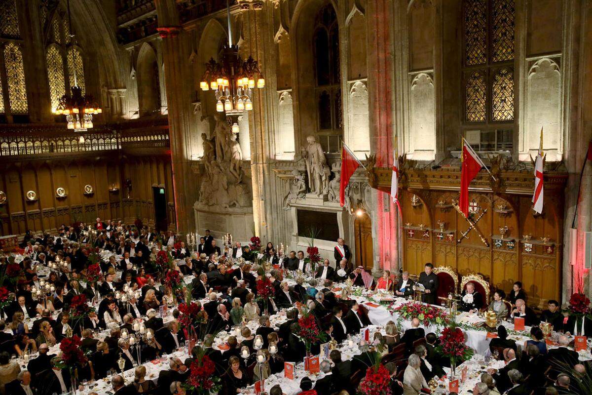 Präsident Xi Jinping hielt eine Rede im Londoner Rathaus.