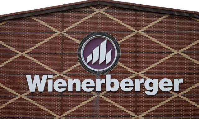 File photo of the logo of brickmaker Wienerberger seen at its headquarters in Hennersdorf