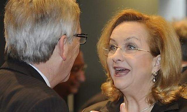 Maria Fekter und Jean-Claude Juncker.
