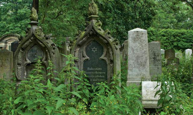 Ein jüdischer Friedhof in Schlesien, heute Polen.