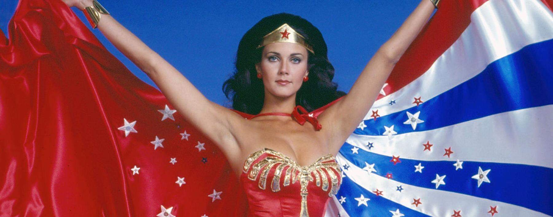 Ihre Heimatinsel ist männerfrei: Lynda Carter als Star der 1970er-Fernsehserie „Wonder Woman“.