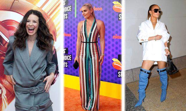 v.l.n.r.: Evangeline Lilly, Lindsey Vonn, Jennifer Lopez