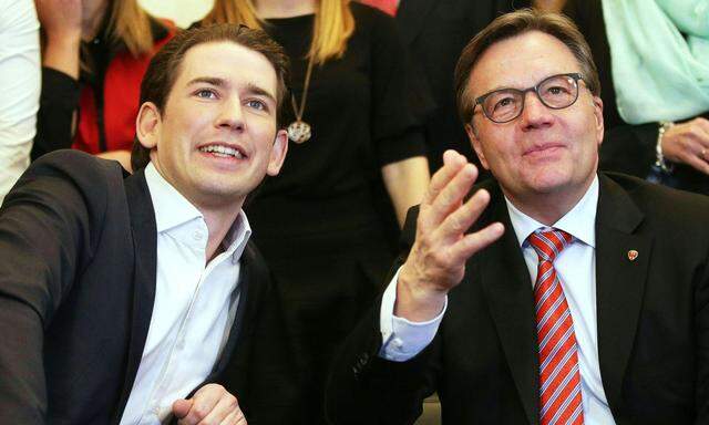 Kanzler Kurz und Wahlsieger Platter