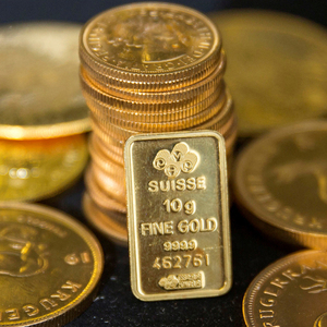 File photo of gold bullion is displayed at Hatton Garden Metals precious metal dealers in London