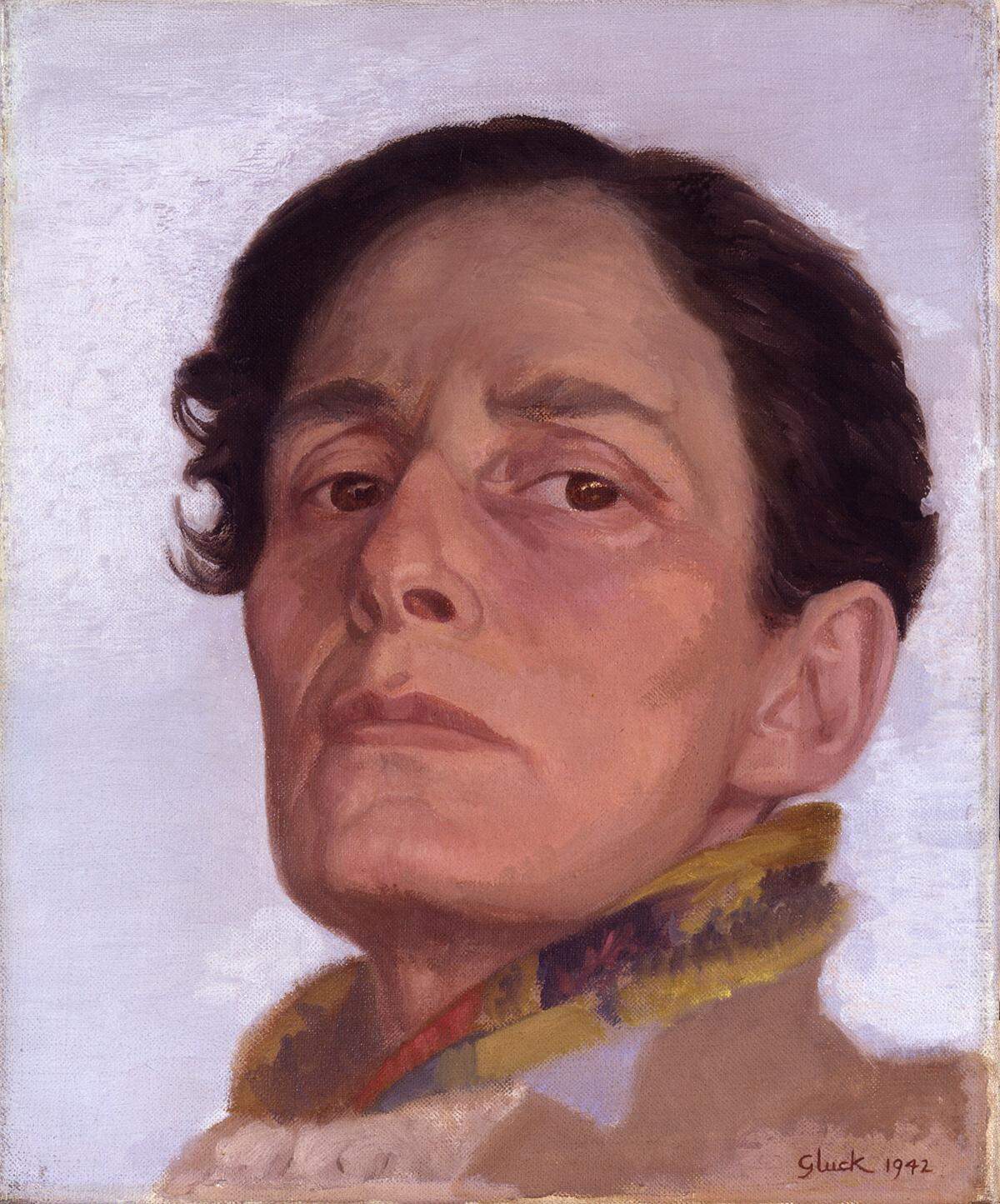 Teil der Ausstellung ist auch Kunst von Hannah Gluckstein, die sich Gluck nannte - ohne geschlechtsbestimmendes "Miss" davor. Sie stammte aus einer reichen Familie und porträtierte viele Frauen aus der Upper Class.  Hannah Gluckstein (1985-1978): "Gluck", 1942