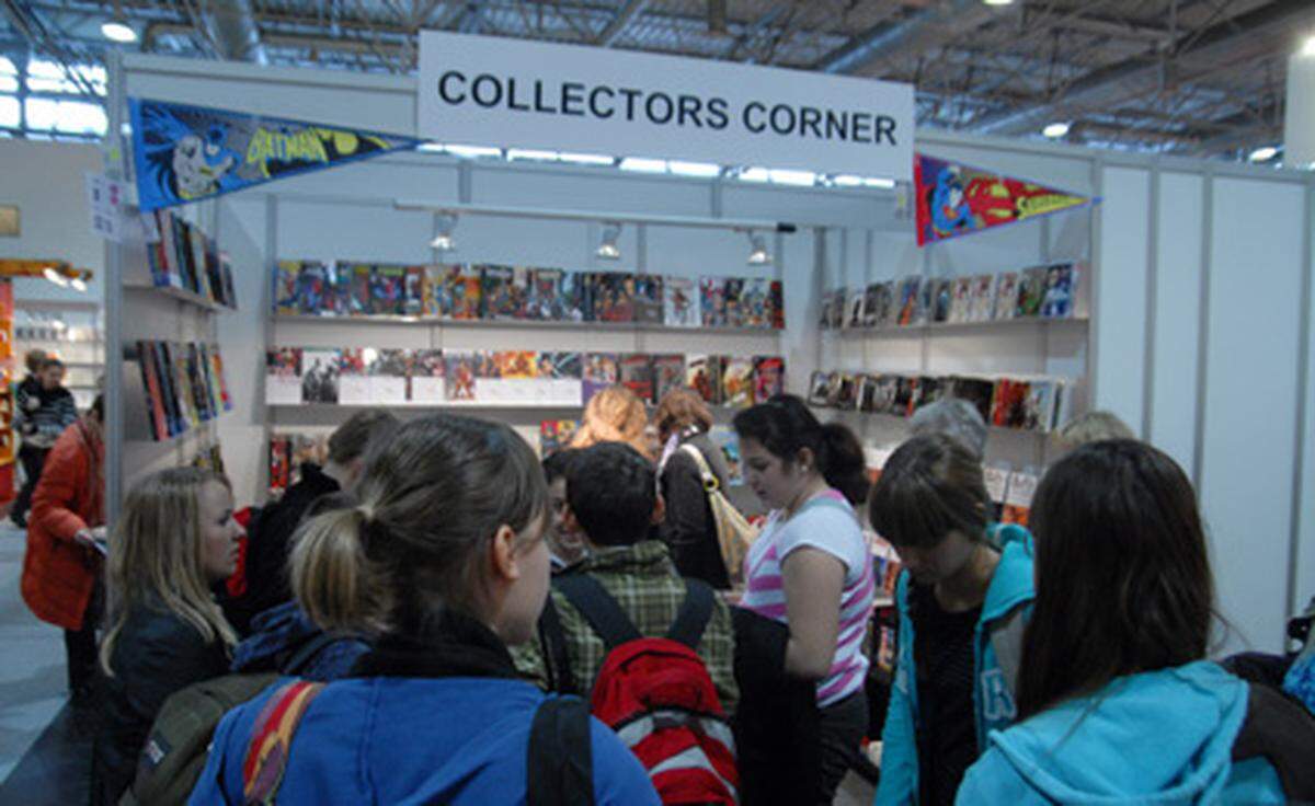 Ein Stand, der sich bei der Jugend besonderer Beliebtheit erfreut, ist "Collectors Corner". Hier werden Sonderausgaben von bekannten Comic-Serien präsentiert.
