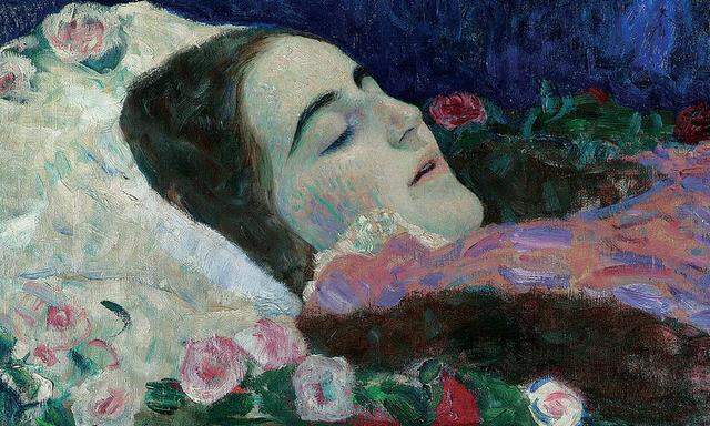 Gustav Klimts „Fräulein Ria Munk auf dem Totenbett“, Öl auf Leinwand (ca. 1910).