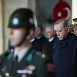 Erdoğan auf einer Gedenkveranstaltung zum Todestag des Republikgründers Mustafa Kemal Atatürk in Ankara.