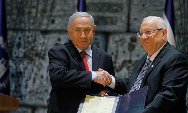 Benjamin Netanjahu und Präsident Reuven Rivlin.