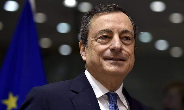 ECB President Draghi exchanges views during a Monetary Dialogue with the EU Parliament's Economic and Monetary Affairs Committee in Brussels