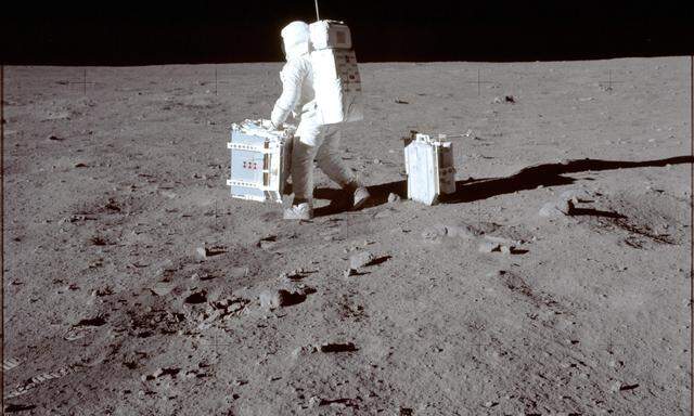 Zwölf Menschen haben bisher den Mond betreten - hier Buzz Aldrin bei der Landung der Apollo 11.