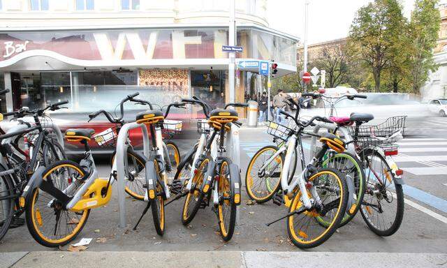 Bald Geschichte: Die Obike-Leihräder dürften bald aus dem Wiener Stadtbild verschwinden.