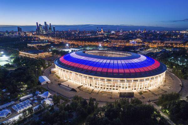 Bunt: Luzhniki Stadium in Russland.
