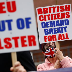 Demonstration in Nordirland: Die Diskussion rund um Populismus wurde unter anderem durch den Brexit angeheizt. 