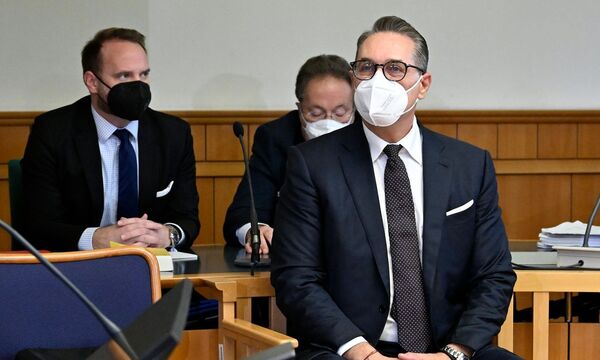 Ex-FPÖ-Chef Heinz-Christian Strache im Wiener Landesgericht für Strafsachen. 
