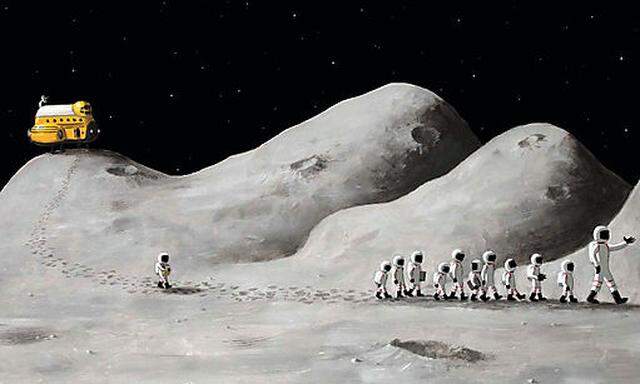 Eine Schulausflug zum Mond