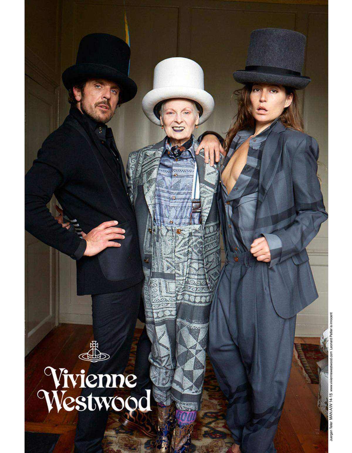 Designer Vivienne Westwood stand für die neue Herbst/Winterkampagne mit Ehemann Andreas Kronthaler und Muse Stella Schnabel vor der Kamera von Juergen Teller.