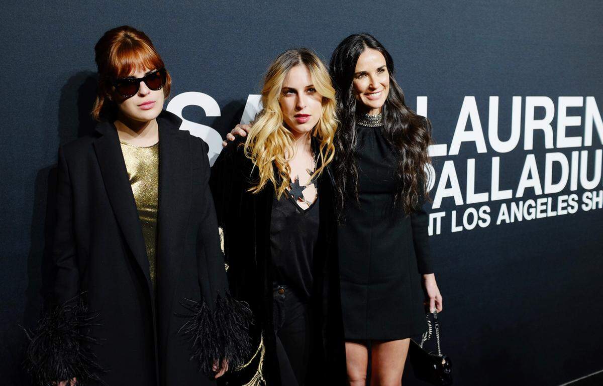 Demi Moore posierte mit ihren beiden Töchtern Tallulah Belle Willis und Scout Willis. 