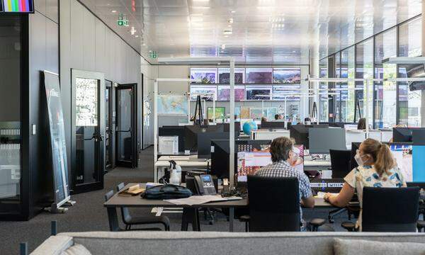 Der neue multimediale Newsroom des ORF für Radio, Fernsehen und Online.