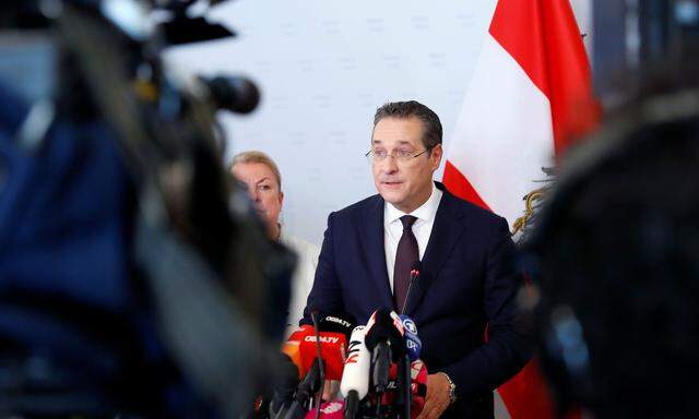 Heinz-Christian Strache bei seiner Rücktrittserklärung am 18. Mai 2019
