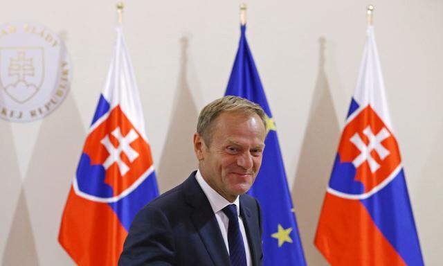EU-Ratspräsident Donald Tusk in Bratislava