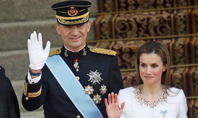 König Felipe VI. und seine Frau Letizia Ortiz
