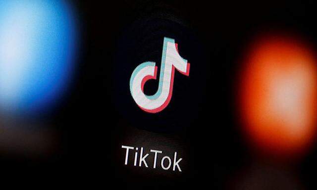 FILE PHOTO: A TikTok logo is displayed on a smartphone