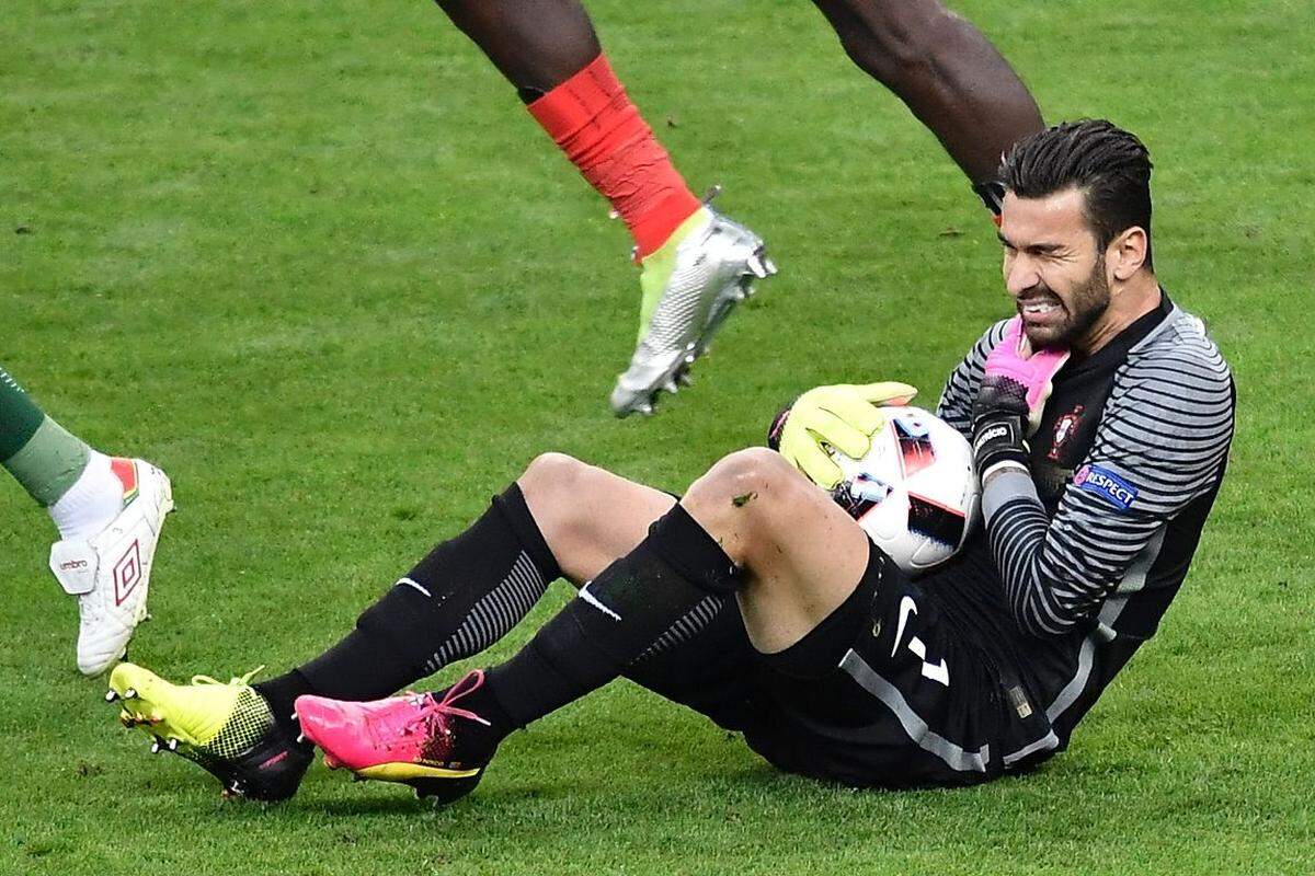 Stets ein starker Rückhalt seiner Mannschaft: Portugals Tormann Rui Patricio, der mehrfach verhinderte, dass die Partie für seine Mannschaft nach 90 Minuten mit einer Niederlage endete und sie erfolgreich in die Verlängerung rettete.