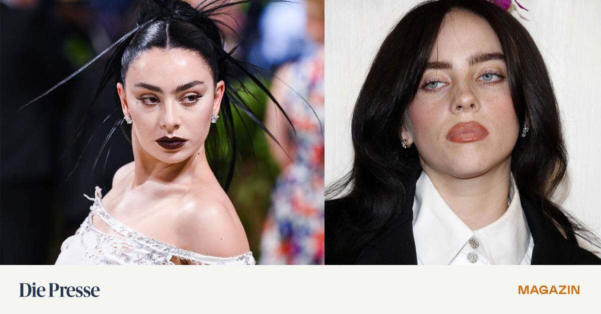 Charli-XCX-und-Billie-Eilish-mit-Guess-B-se-Zungen-guter-Zweck