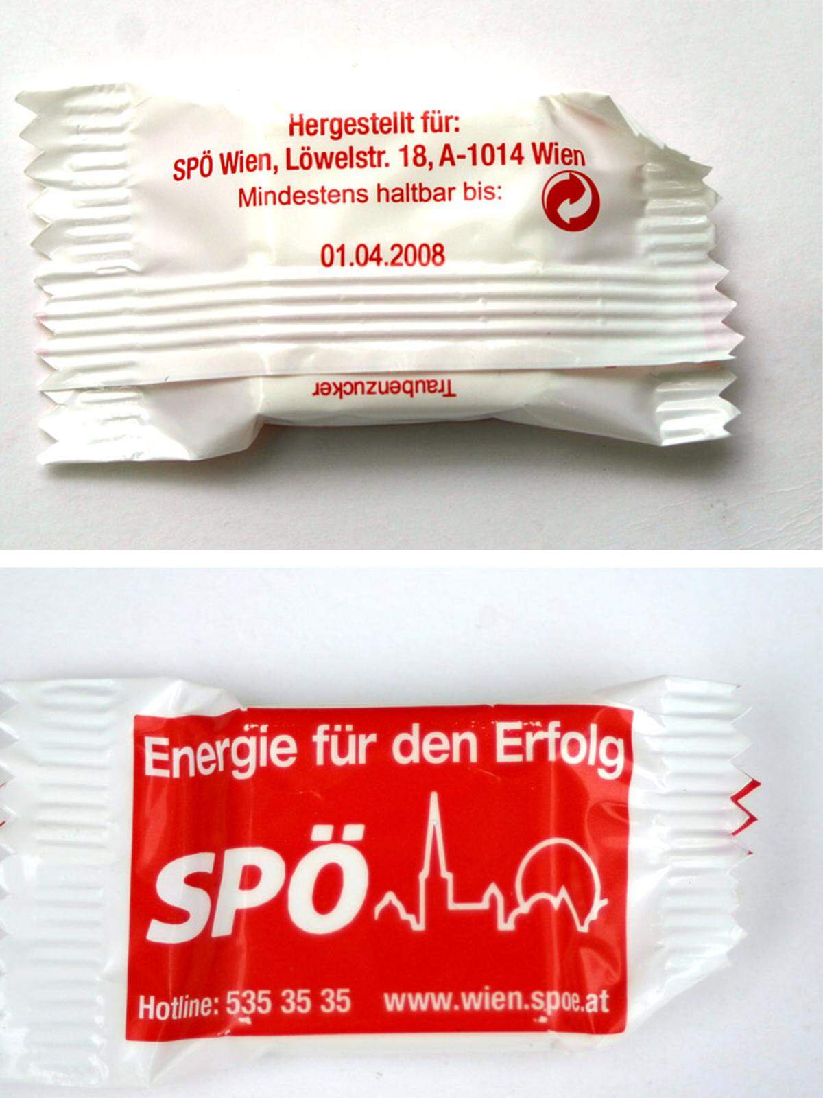 Die Freiheitlichen machen sich über den von den Sozialdemokraten verteilten Traubenzucker lustig. Die von der SPÖ verteilten "Wahlzuckerl" sind seit zwei Jahren abgelaufen. "Das ist nicht mehr lustig, das gefährdet die Gesundheit der Wiener", sagt dazu FPÖ-Landesparteisekretär Hans-Jörg Jenewein.