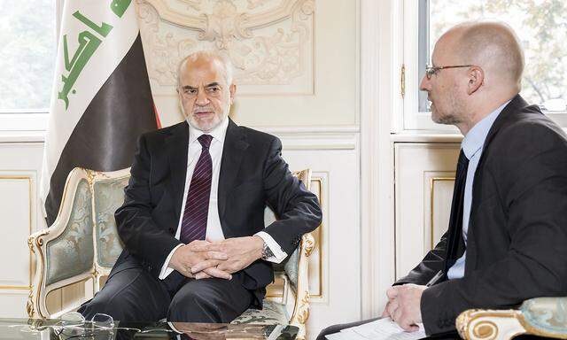 Iraks Außenminister Ibrahim al-Jaafari im Gespräch mit "Presse"-Redakteur Wieland Schneider