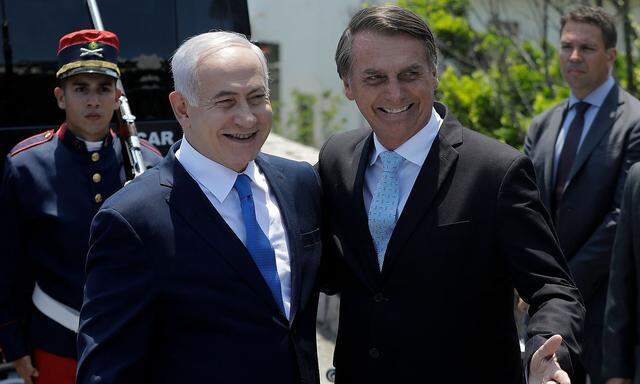 Vor dem Jahreswechsel war Netanjahu (li.) zu Gast in Brasilia bei Bolsonaro.