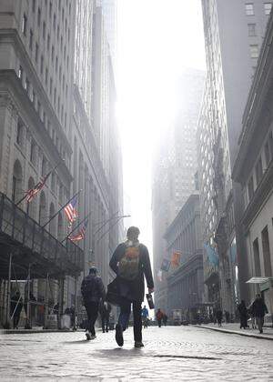 Die Wall Street in der Finanzmetropole New York.