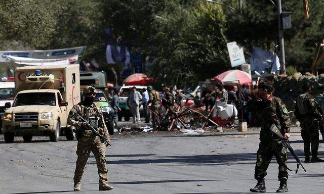 Militär am Schauplatz in Kabul.