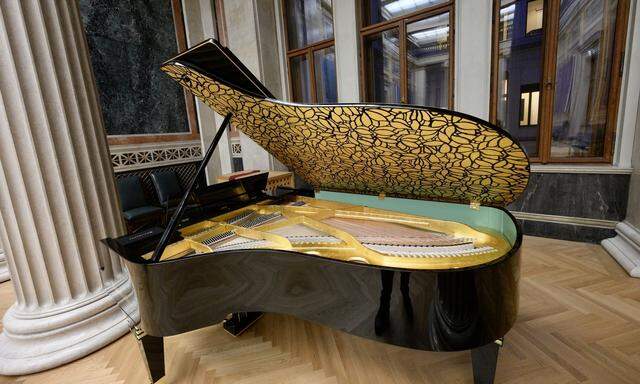 Das vergoldete Piano soll einem „schlichten, schwarzen Klavier“ weichen, heißt es aus dem Büro von Nationalratspräsident Wolfgang Sobotka (ÖVP).