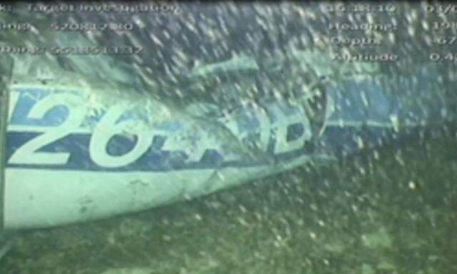 The wreckage of the missing aircraft carrying soccer player Emiliano Sala is seen on the seabed near Guernsey